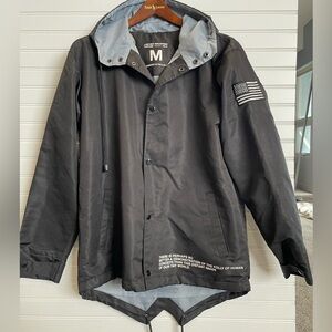 Men’s Black Low Key Industries Further Jacket FW16 Size Medium Back Print